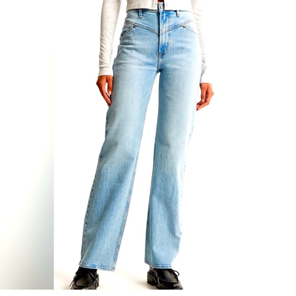 Abercrombie & Fitch Sky Blue High Rise Jeans - Picture 5 of 5